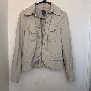 A|X Armani Exchange Fitted Utility Jacket - Khaki/Beige Size S